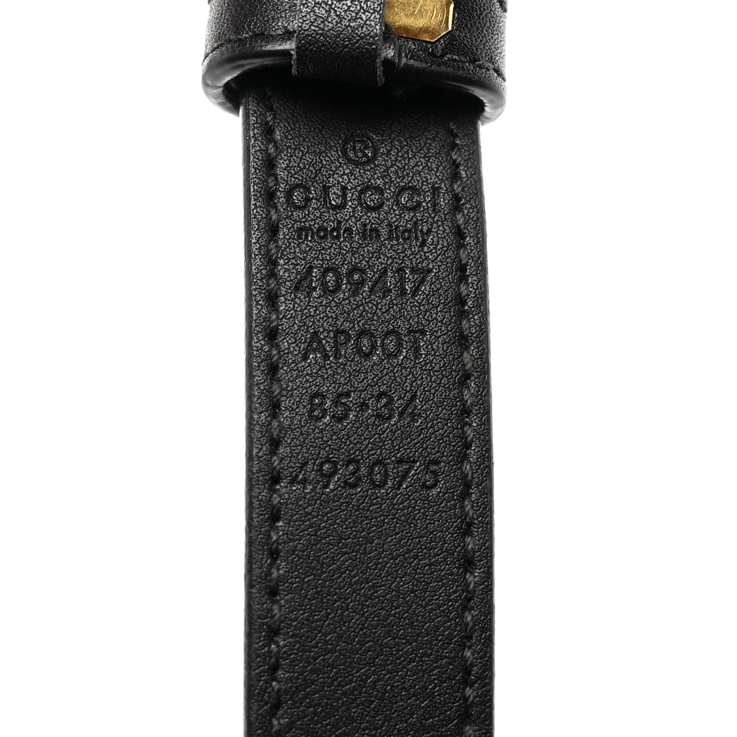 Gucci Calfskin Double G 20mm Belt 85 34 Black 3 of 10