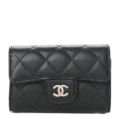 Chanel Caviar Quilted Classic 4 Key Holder Wallet Black 1 of 8