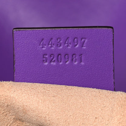 Gucci Calfskin Matelasse Small GG Marmont Shoulder Bag Shine Purple 7 of 17