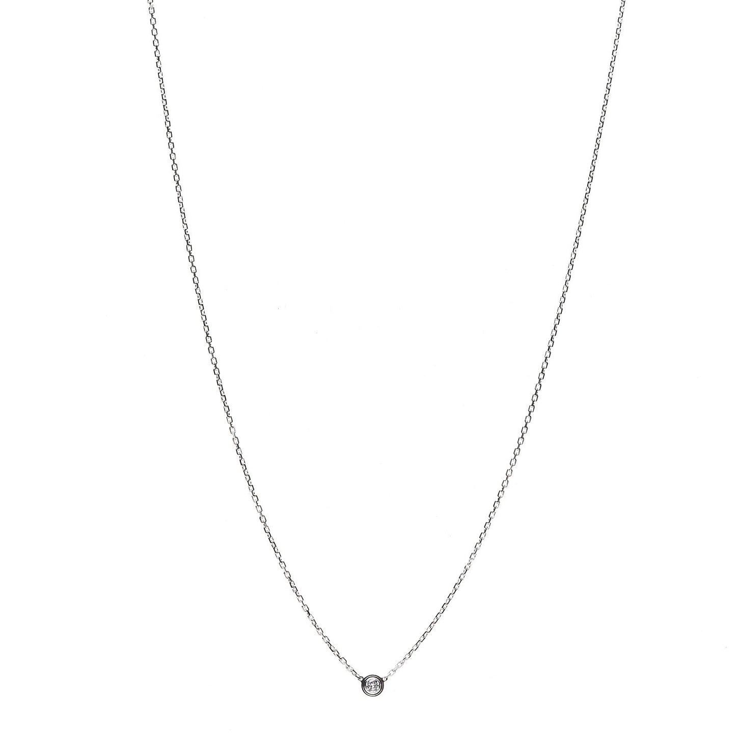 18K White Gold Diamond XS D'Amour Pendant Necklace