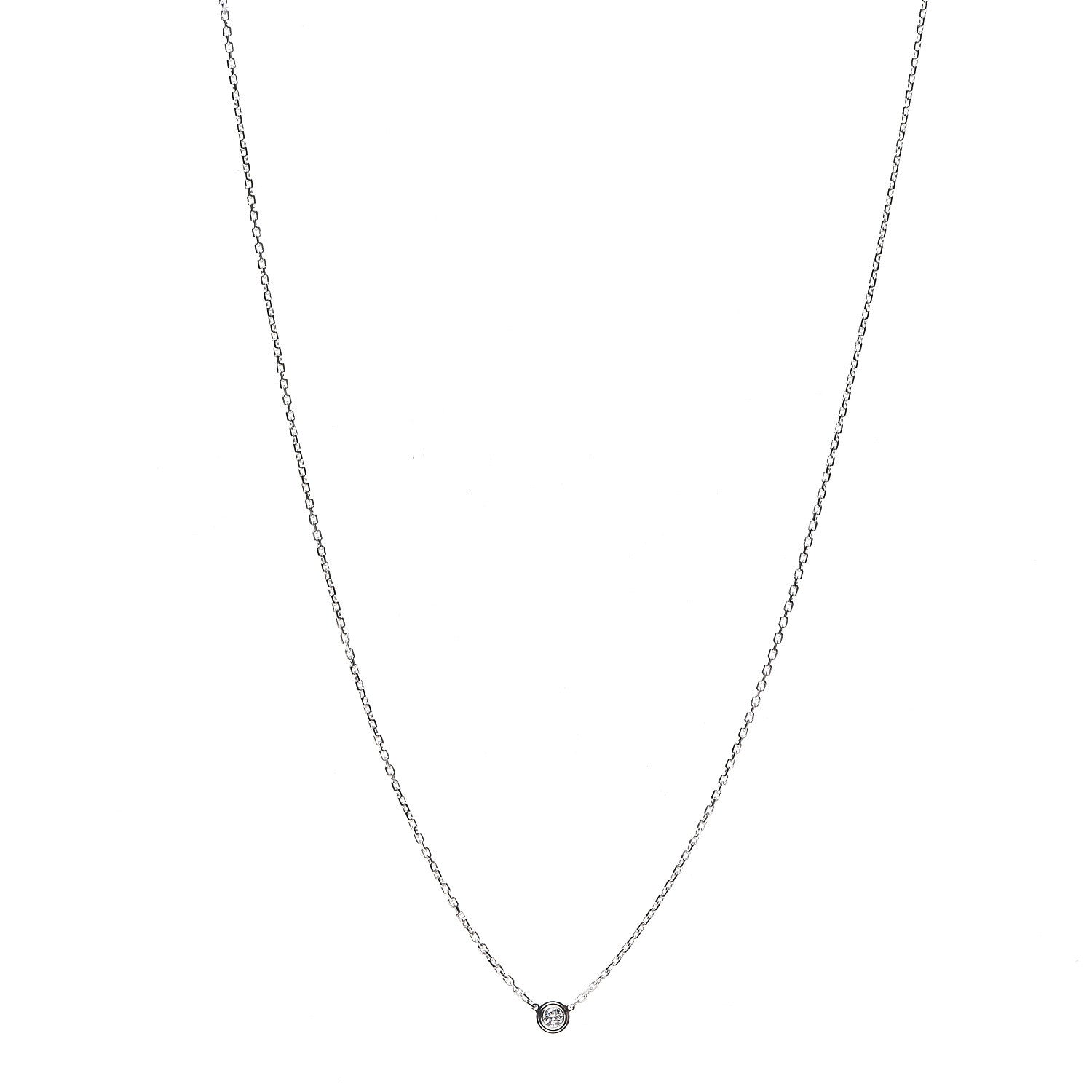 Cartier 18K White Gold Diamond XS D'Amour Pendant Necklace 1 of 3