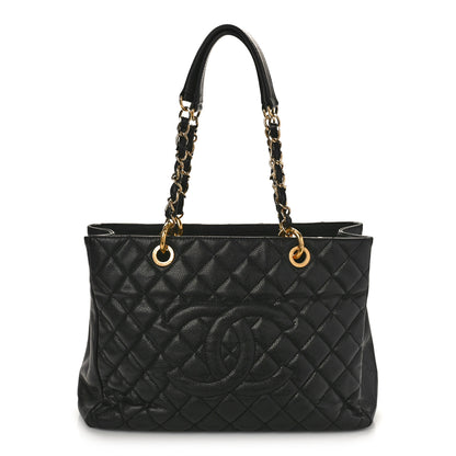 Chanel Caviar Quilted Grand Shopping Tote GST Black 1 of 11