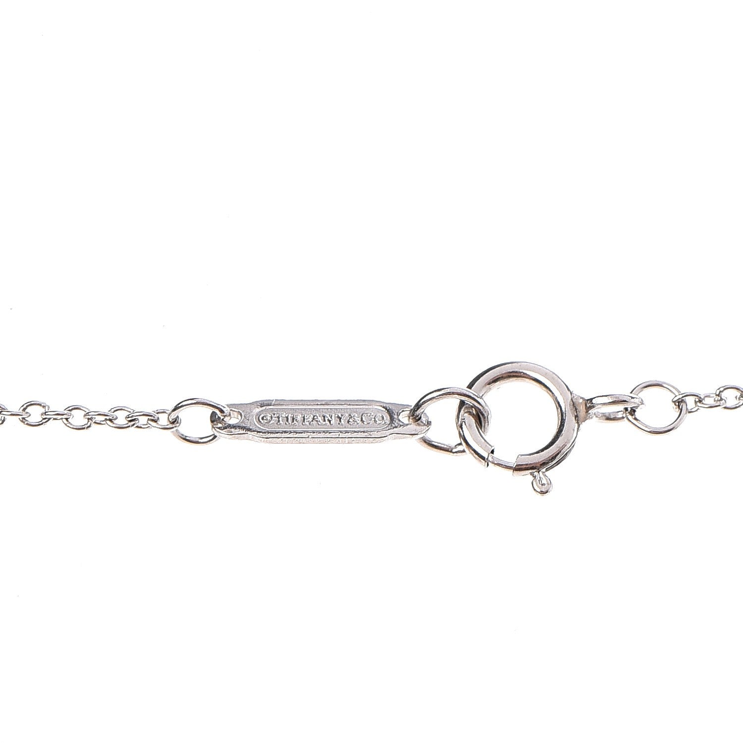 Tiffany Platinum Diamond .41ct Fleur De Lis Key Pendant Necklace 5 of 6