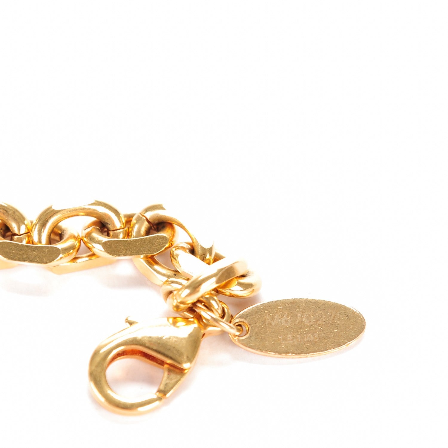 Louis Vuitton Crystal Love Letters Timeless Bracelet Gold 5 of 6