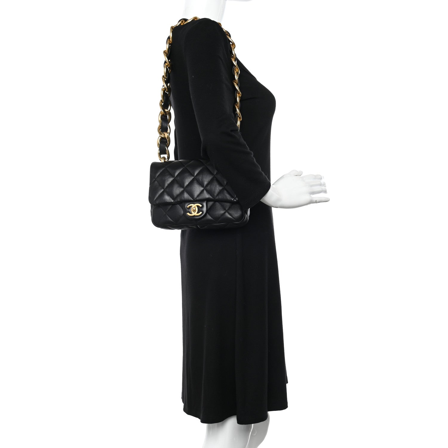 Chanel Lambskin Quilted Small Funky Town Flap Black 2 of 10
