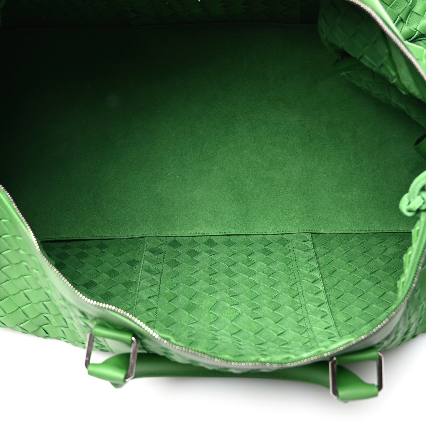 Calfskin Intrecciato Large Duffle Bag Parakeet