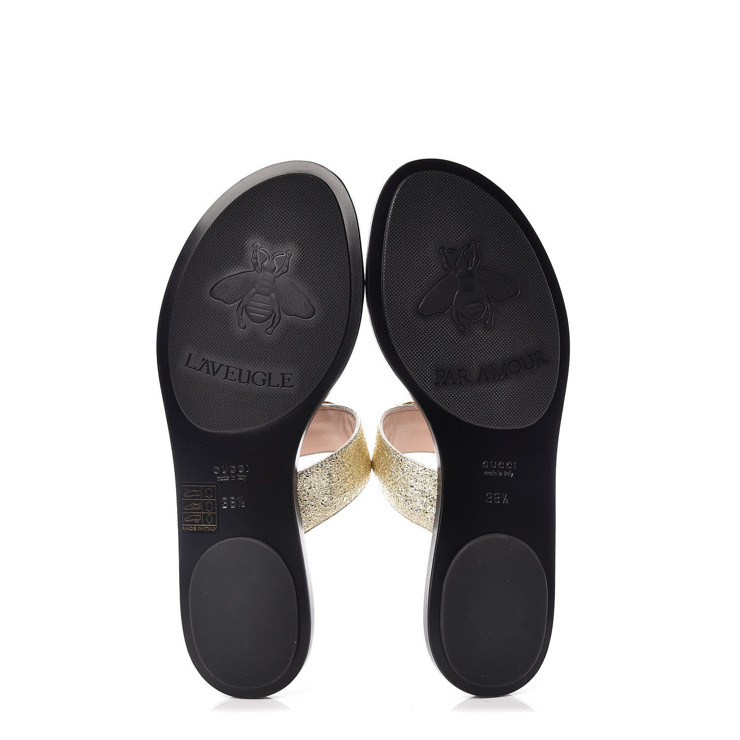 Gucci Nappa Silk Galassia GG Marmont Thong Flat Sandals 38.5 Platino 5 of 9