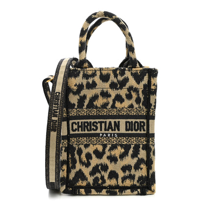 Christian Dior Canvas Mizza Embroidered Mini Book Tote Phone Bag Beige 1 of 10