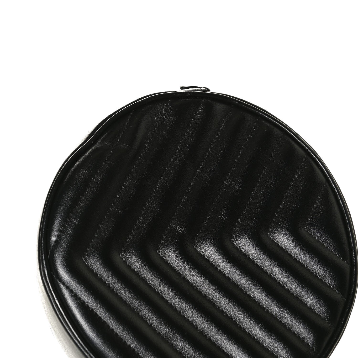 Saint Laurent Calfskin Matelasse Chevron Round Vinyle Camera Bag Black 13 of 13