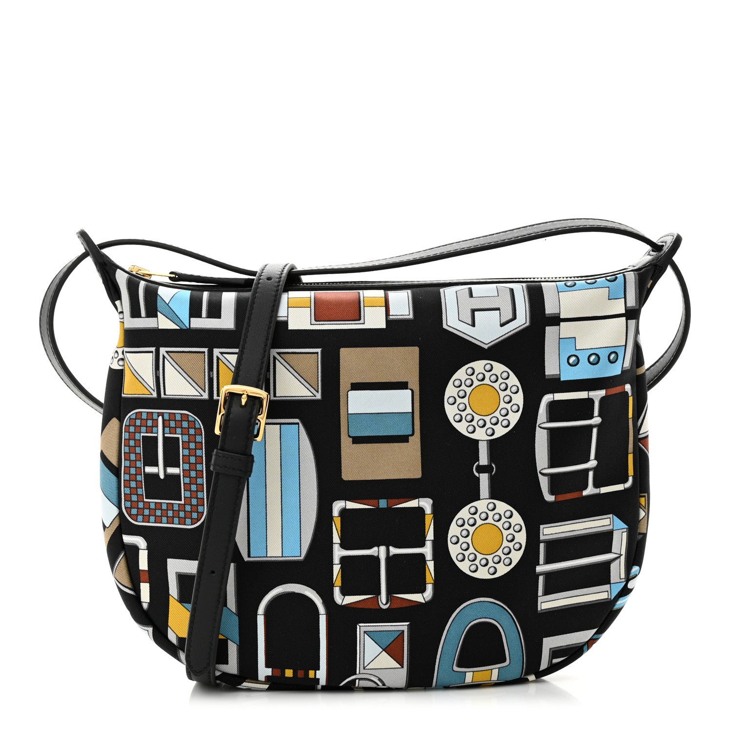 Hermes Silk Sursoie To Go Pouch Bleu Marine Craie Black 1 of 10