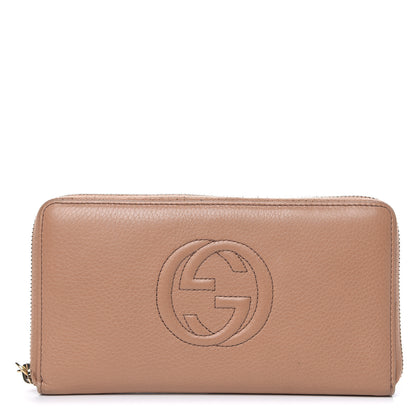 Gucci Calfskin Soho Zip Around Wallet Camelia 1 of 14