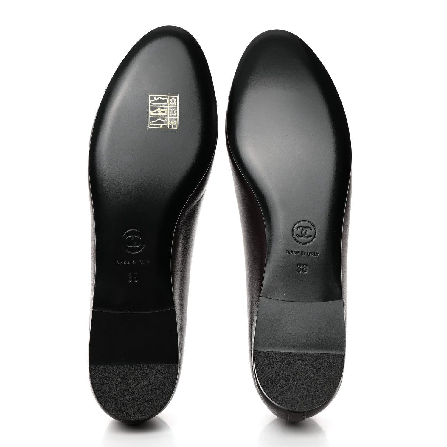 Chanel Lambskin Cap Toe CC Ballerina Flats 38 Purple 5 of 9