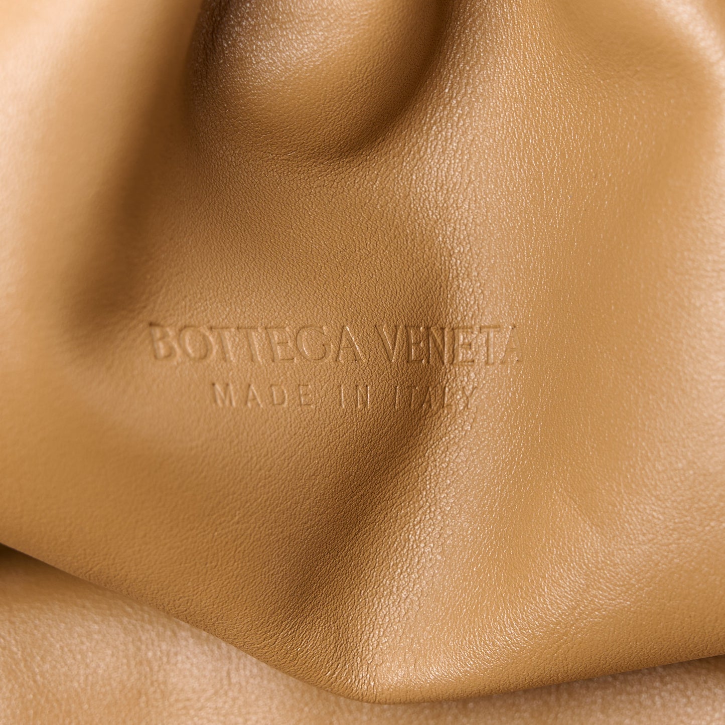 Smooth Butter Calf The Pouch Oversized Clutch Cammello