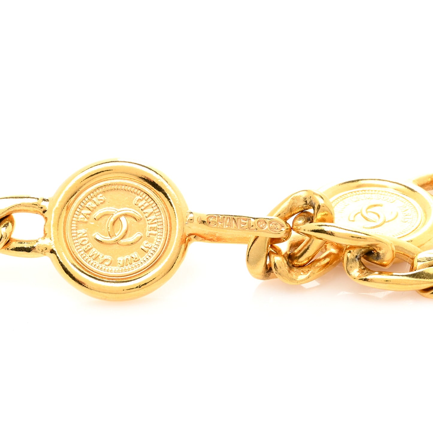 CC Medallion Chain Belt Gold
