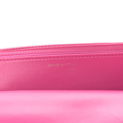 Chanel Wool Tweed Lambskin Quilted Chanel 19 Wallet On Chain WOC and Coin Purse Fuchsia 8 of 13