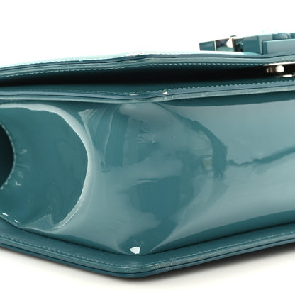 Chanel Patent Calfskin Quilted Small Plexiglass Boy Flap Turquoise 8 of 9