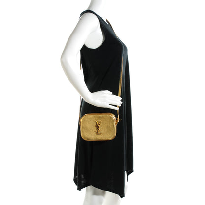 Saint Laurent Metallic Calfskin Small Classic Monogram Camera Bag Gold 2 of 7