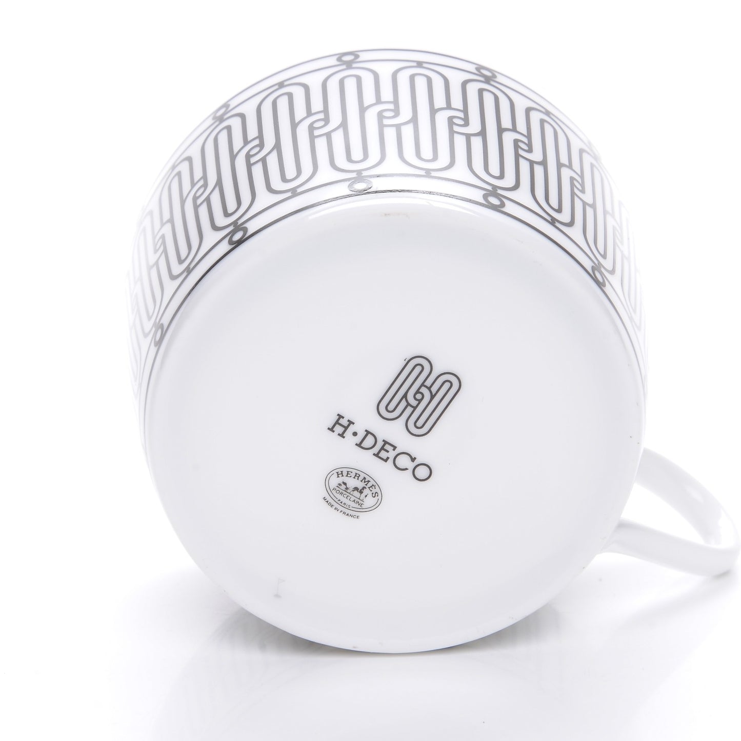 Porcelain H Deco Tea Cup and Saucer