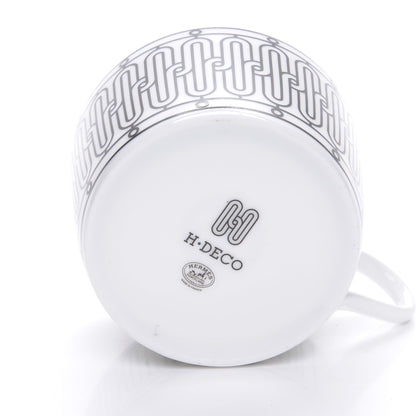 Hermes Porcelain H Deco Tea Cup and Saucer 8 of 13