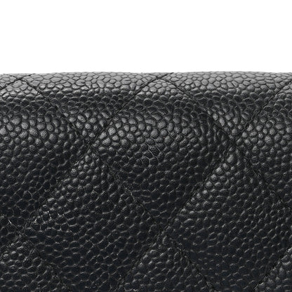 Chanel Caviar Quilted Long Flap Wallet Black 7 of 7