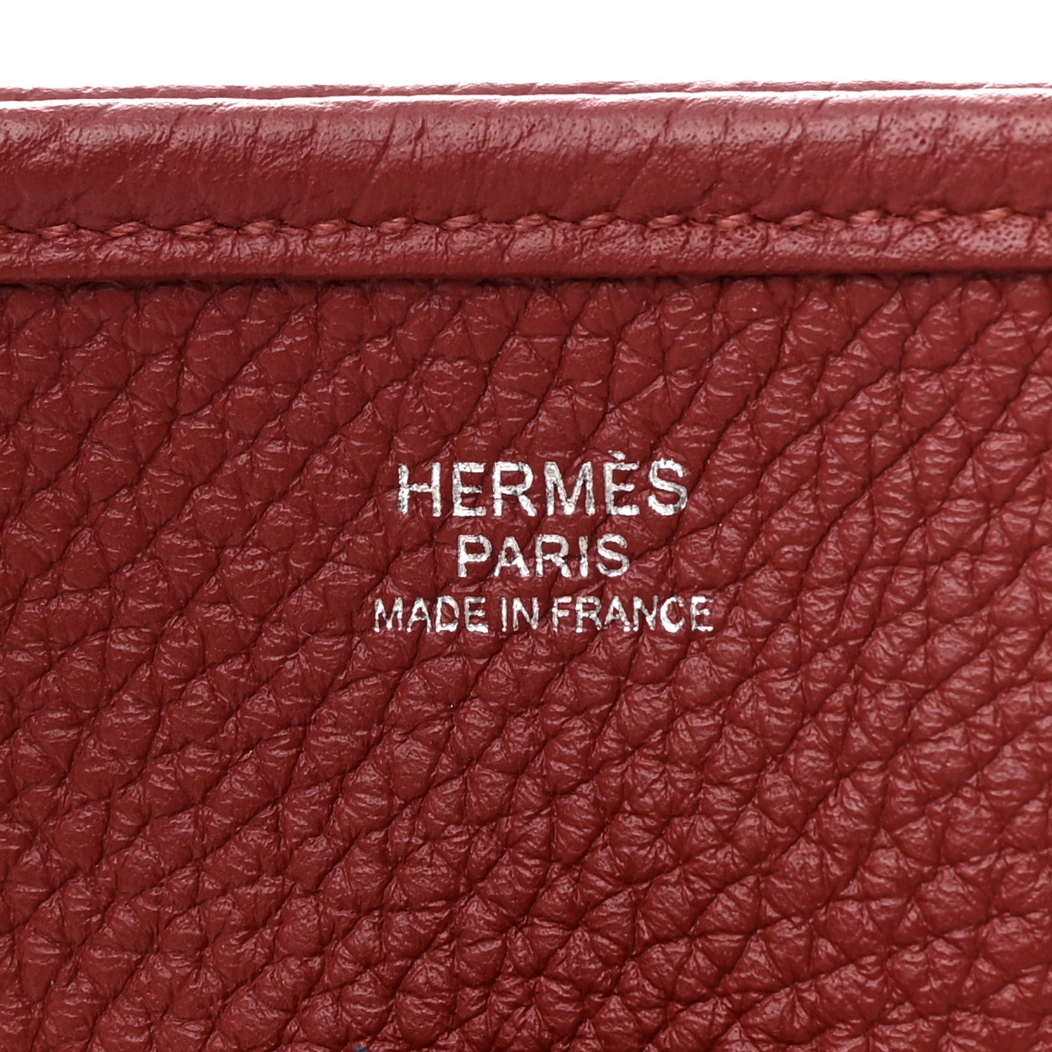 Hermes Taurillon Clemence Evelyne III PM Rouge Grenat 5 of 9