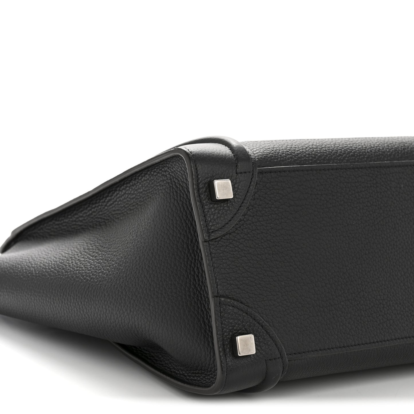 Drummed Calfskin Micro Luggage Black