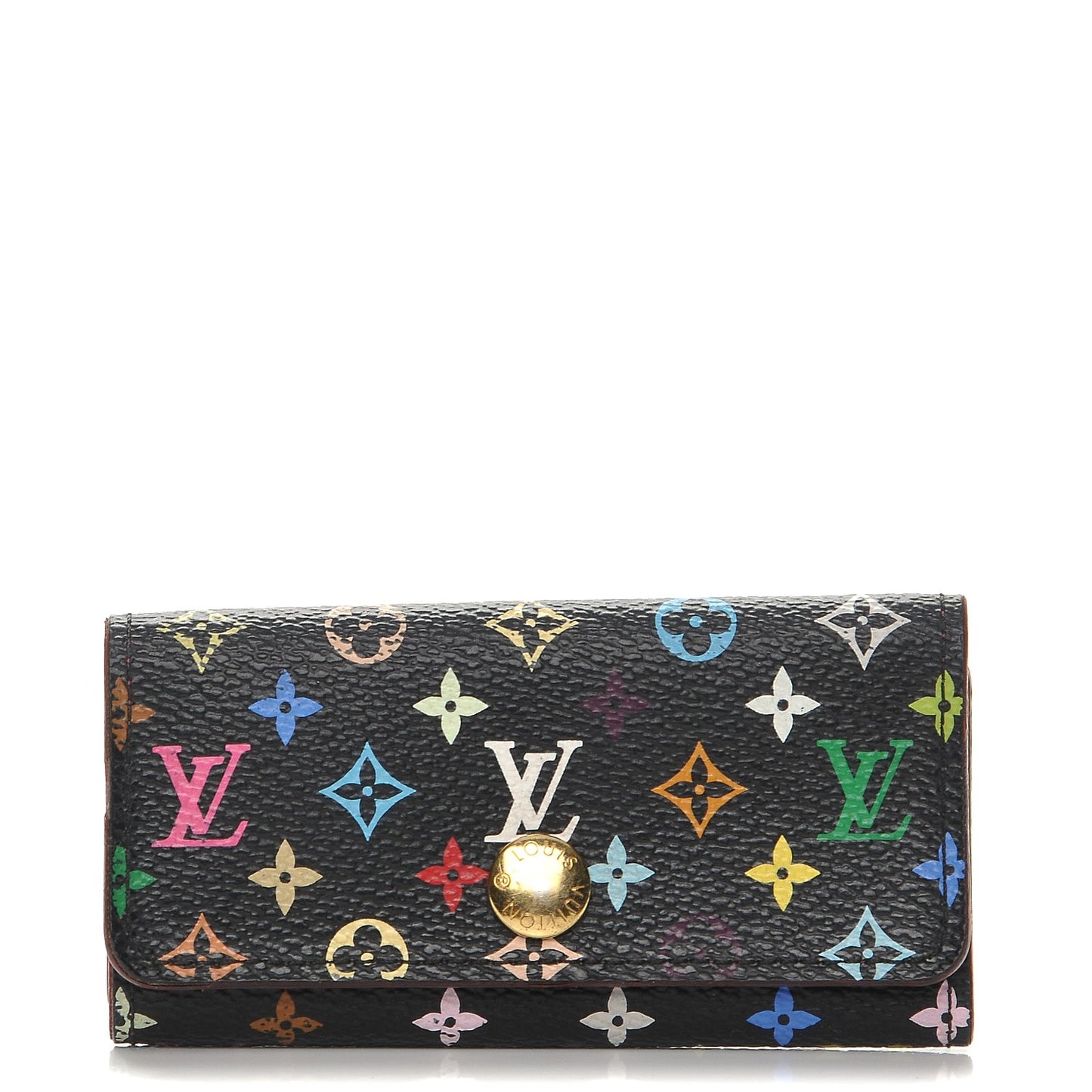 Monogram Multicolor Multicles 4 Key Holder Black Grenade