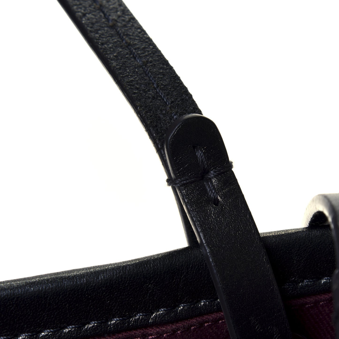 Grained Calfskin Large Shopping Fever Tote Black