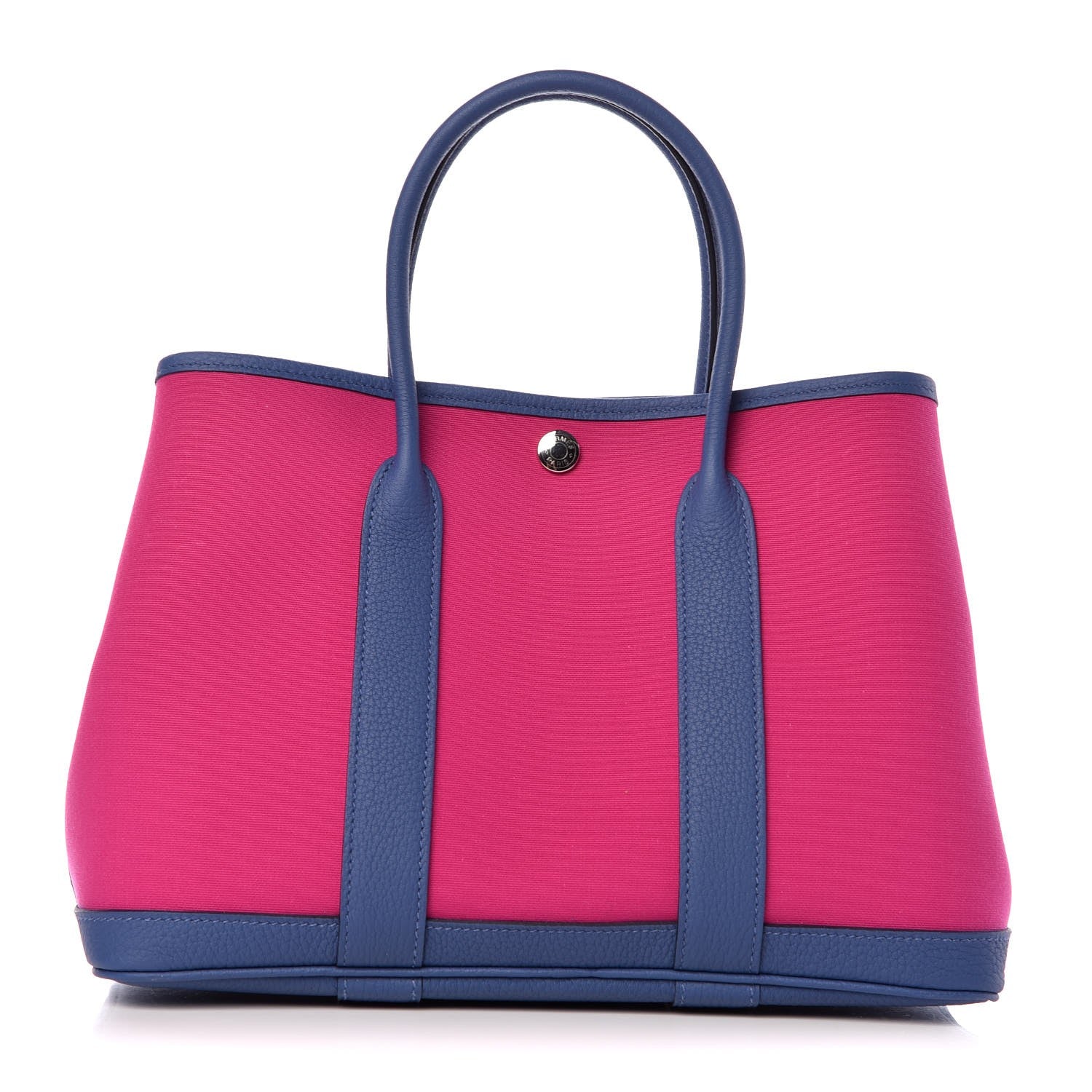 Hermes Toile Officier Negonda Garden Party Tote 30 TPM Magnolia Bleu Agate 1 of 8
