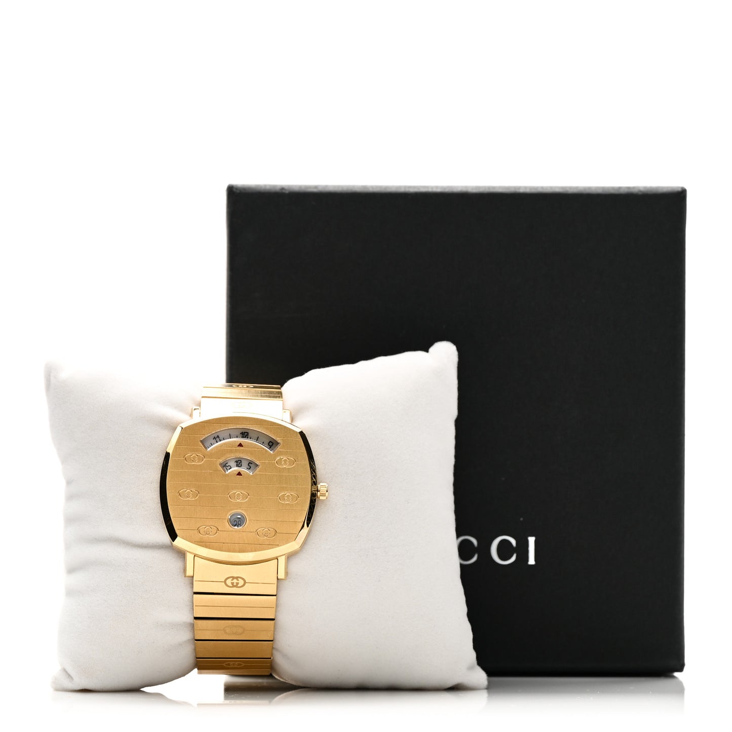 Stainless Steel 38mm Grip Quartz Watch Gold