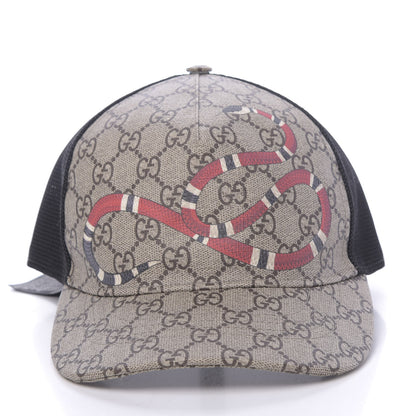 Gucci GG Supreme Monogram Kingsnake Print Baseball Hat S 57 Beige 3 of 7