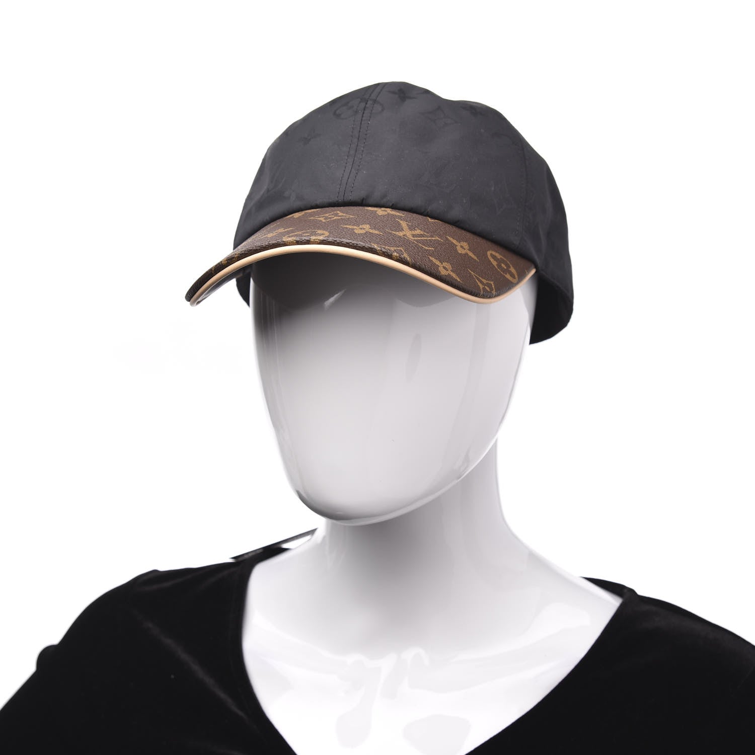 Louis Vuitton Polyester Silk Monogram LV Get Ready Cap L Black 2 of 6