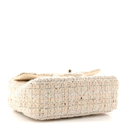 Chanel Tweed Quilted Mini Rectangular Flap Off White 4 of 10