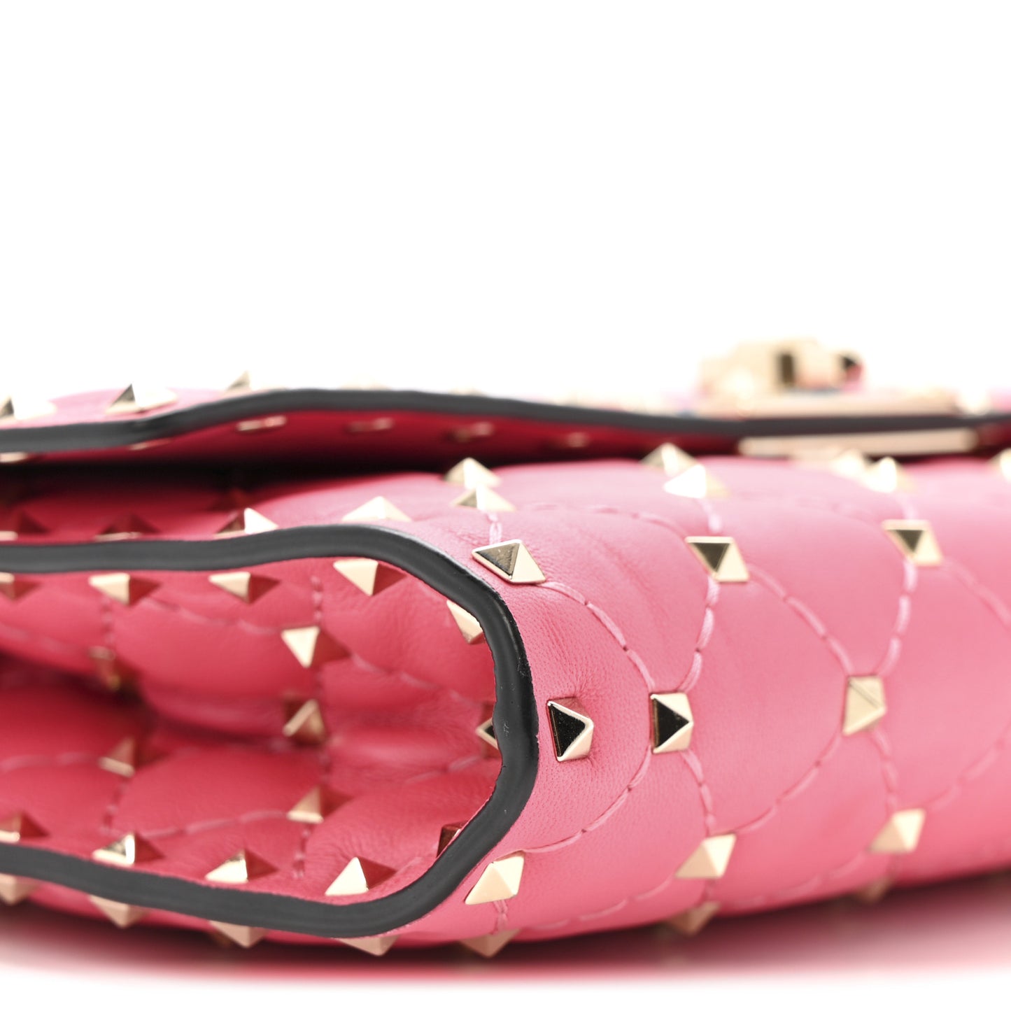 Nappa Rockstud Spike Wallet On Chain Shadow Pink