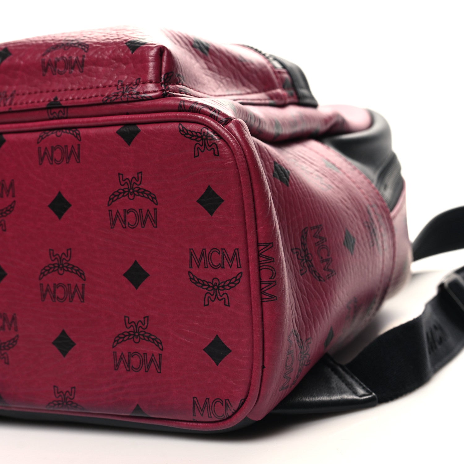 MCM Visetos Small Stark Backpack Burgundy 9 of 10