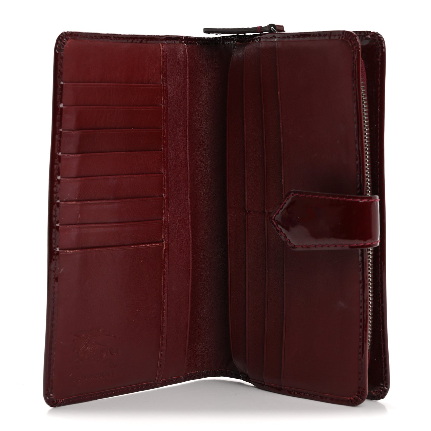 Supernova Check Constance Continental Wallet Dark Red