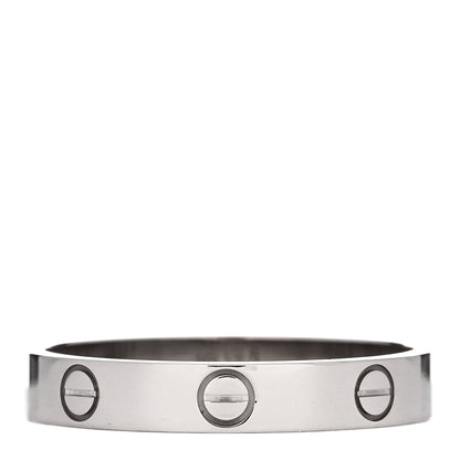 Cartier 18K White Gold 3.5mm LOVE Wedding Band Ring 60 9 3 of 6