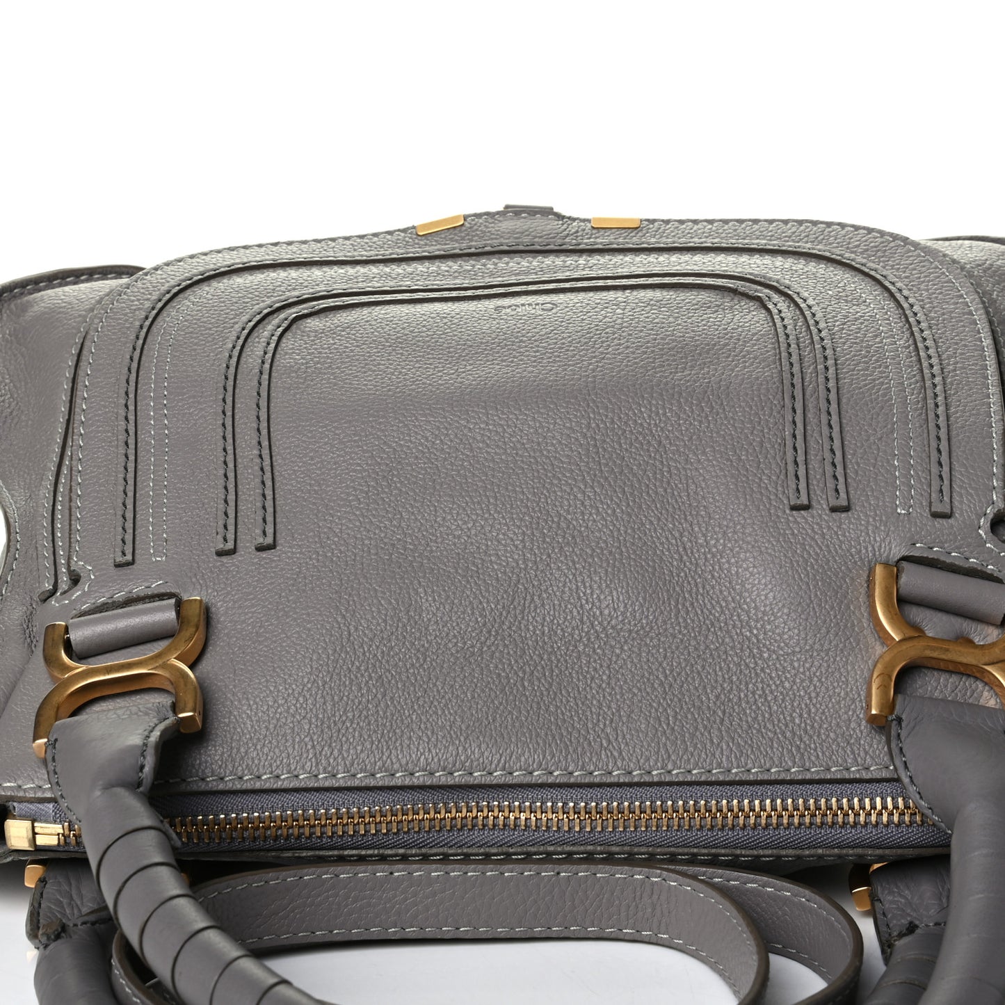 Calfskin Medium Marcie Satchel Cashmere Grey