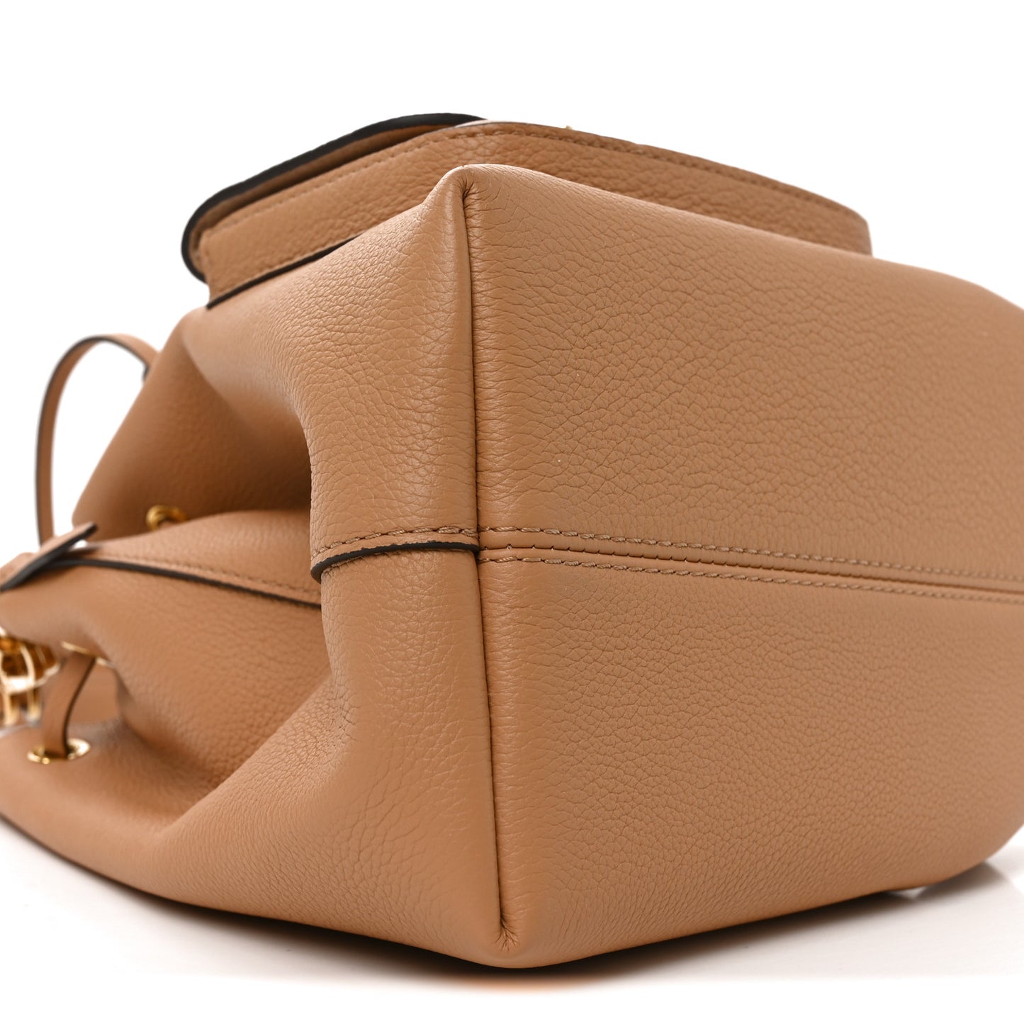 Calfskin Lockme Bucket MM Arizona Beige