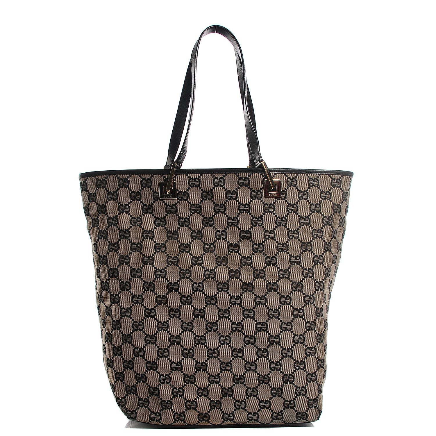 Gucci Monogram Canvas Medium Tote Black 1 of 7