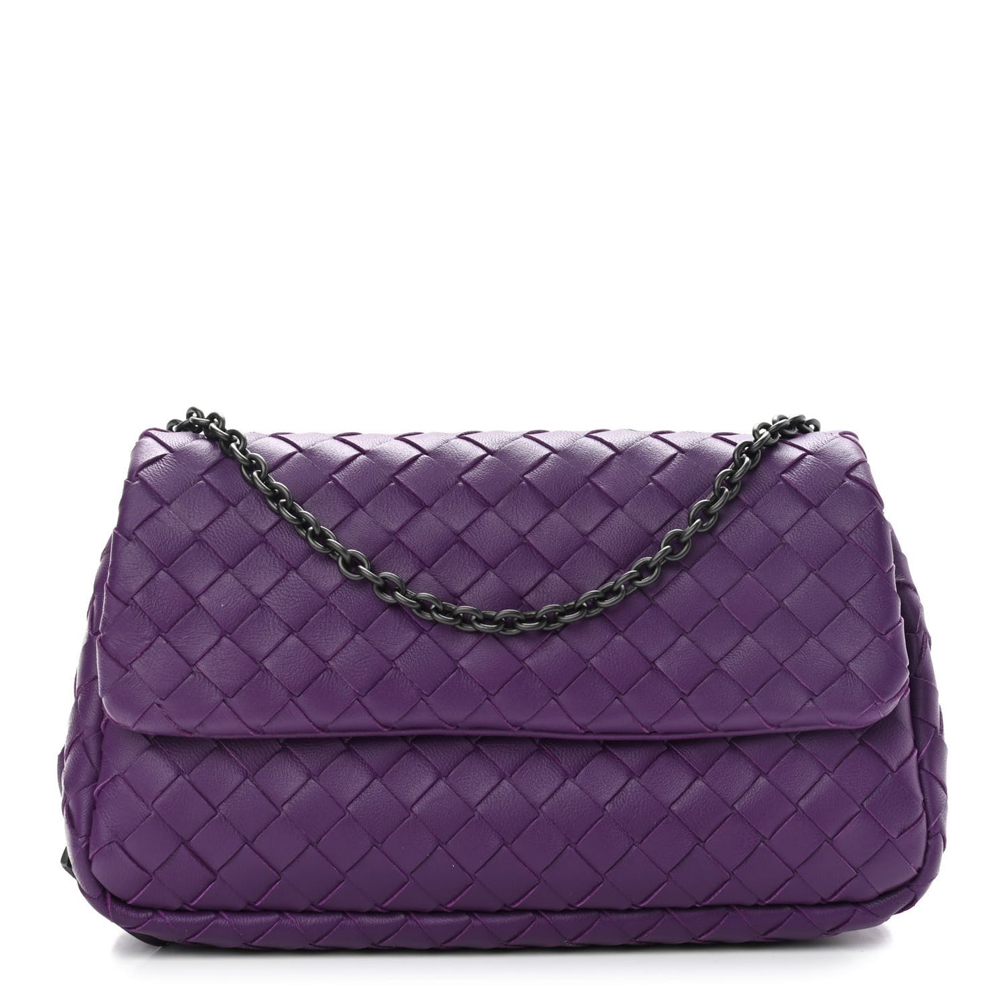 Nappa Intrecciato Mini Messenger Bag Purple