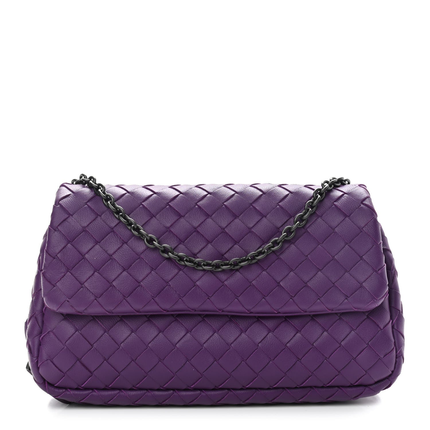 Bottega Veneta Nappa Intrecciato Mini Messenger Bag Purple 1 of 9