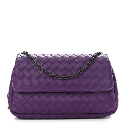 Bottega Veneta Nappa Intrecciato Mini Messenger Bag Purple 1 of 9