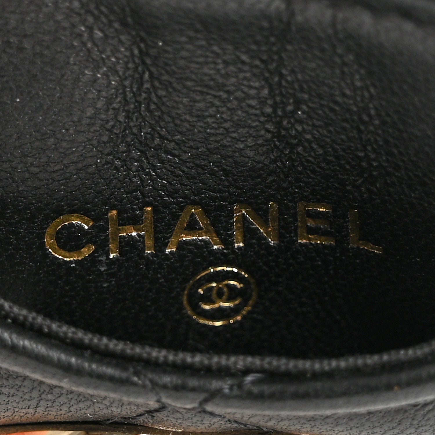 Chanel Lambskin Quilted Glitter Card Holder On Chain Black 5 of 11