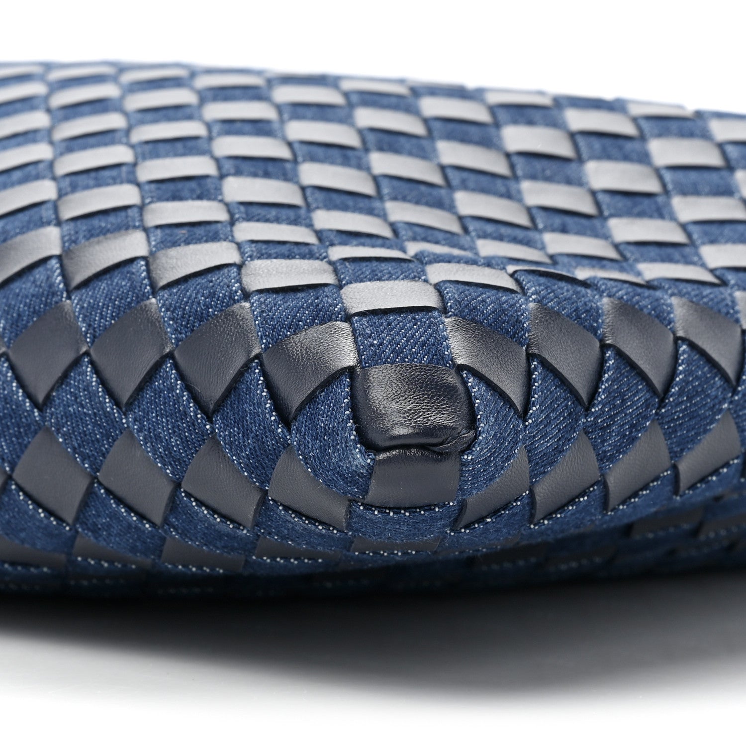 Bottega Veneta Denim Calfskin Intrecciato Large Hop Abyss Indigo 8 of 9
