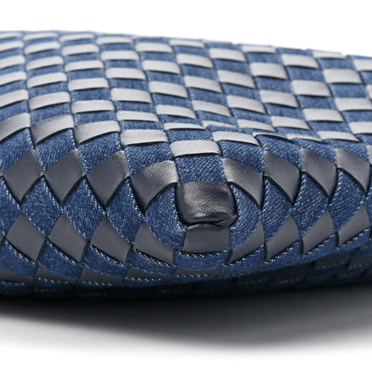 Bottega Veneta Denim Calfskin Intrecciato Large Hop Abyss Indigo 8 of 9