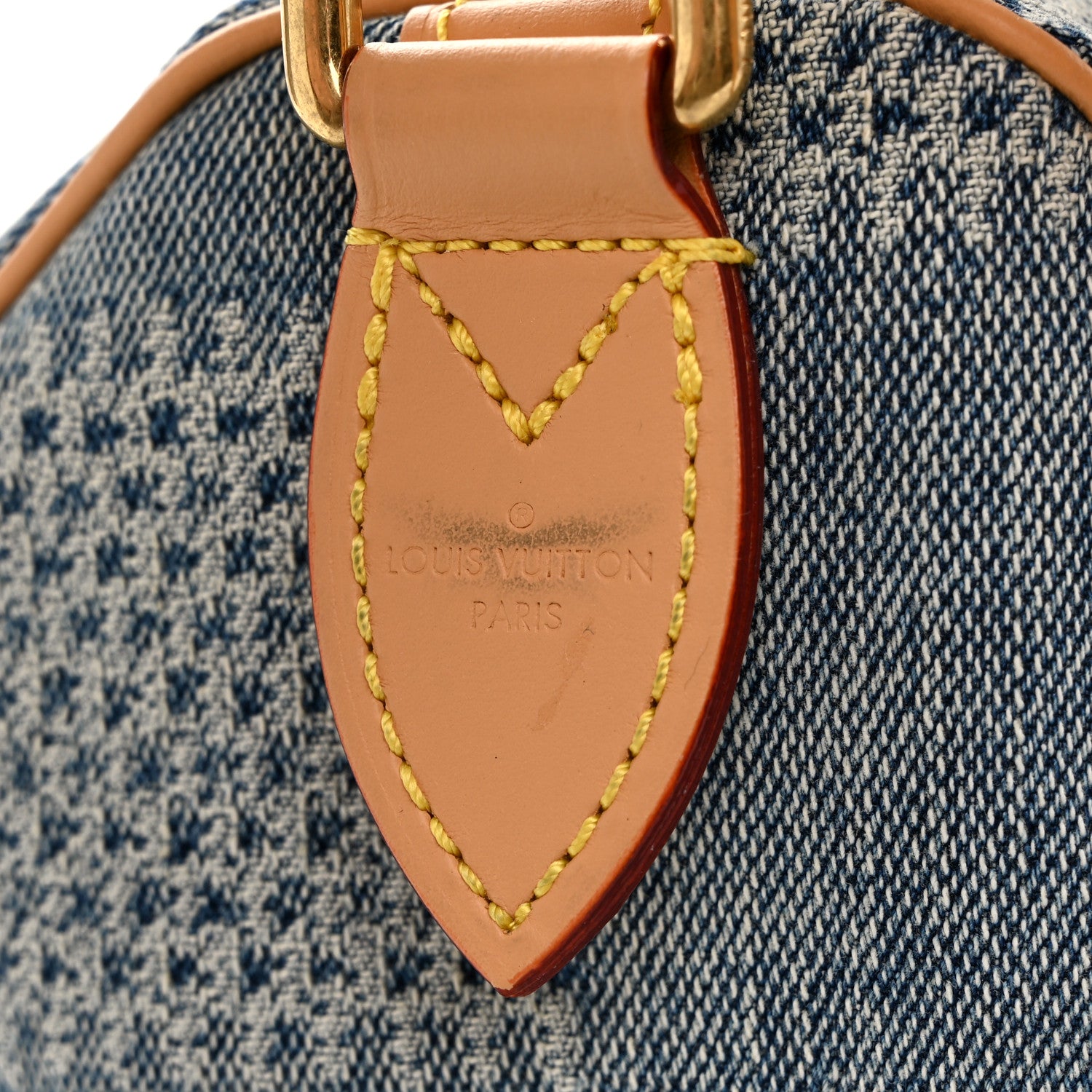 Louis Vuitton Damier Denim 3D Speedy Bandouliere 25 Bleu 10 of 10