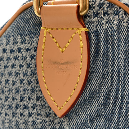 Louis Vuitton Damier Denim 3D Speedy Bandouliere 25 Bleu 10 of 10