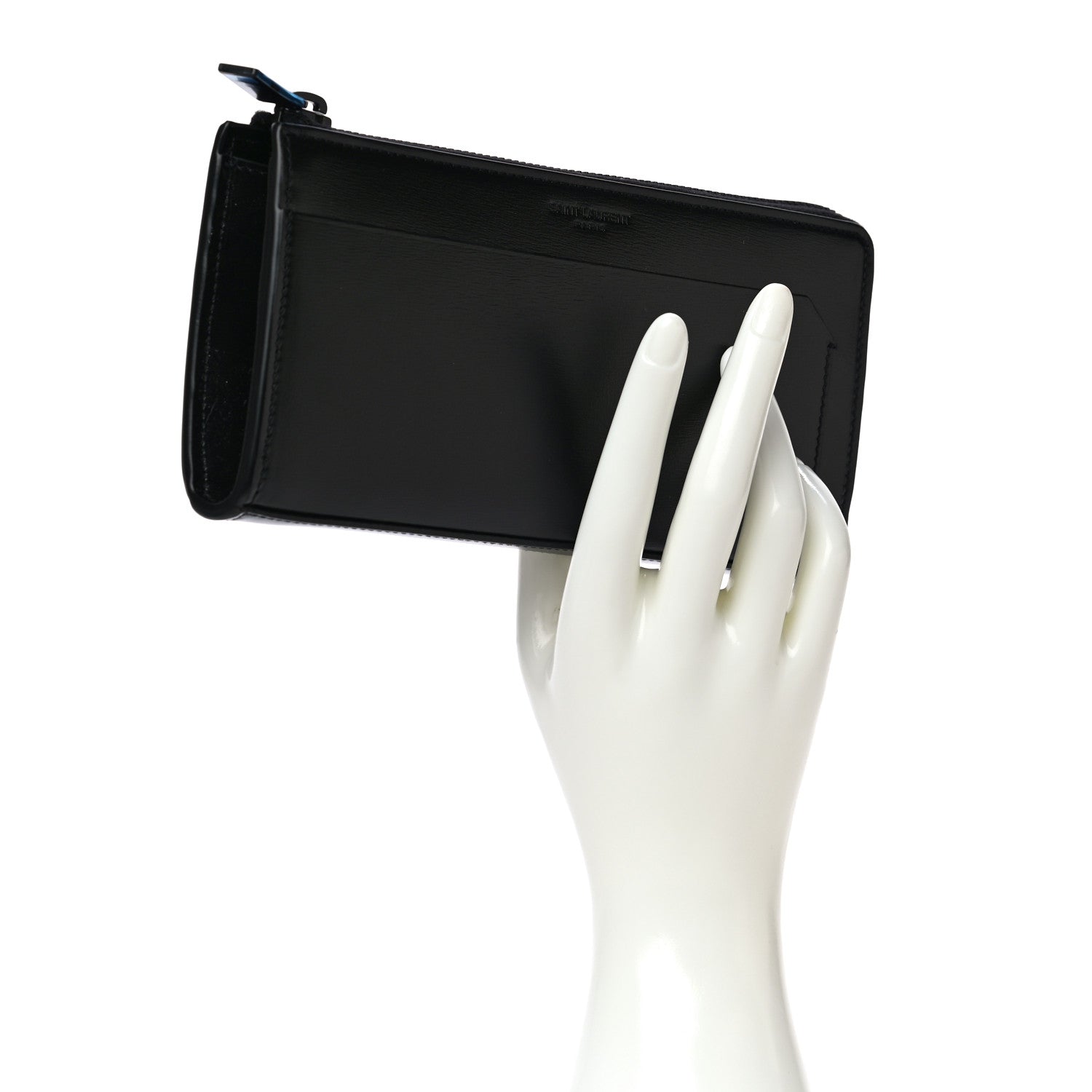 Saint Laurent Calfskin Fragment Zip Around Wallet Black 2 of 10