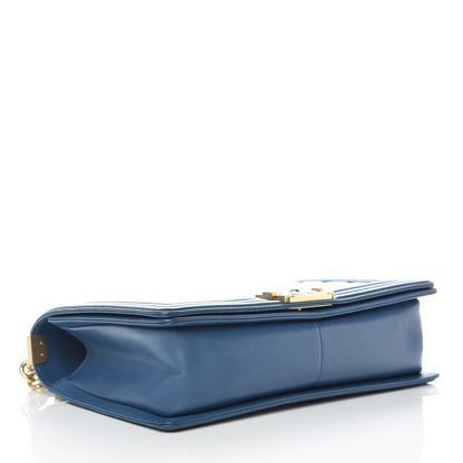 Chanel Lambskin Quilted New Medium Boy Flap Blue 4 of 14